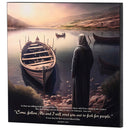 Dicksons Come Follow Me, Matthew 4:18-20, Multicolor 12 x 12 Inch MDF Wood Wall Art Plaque