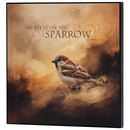 Dicksons His Eye On The Sparrow Matthew 6:25-27 Black and Brown MDF Decorative Wall Plaque 12 x 12 Inch