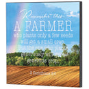 Dicksons A Farmer Who Plants Generously Sky Blue And Green 12 x 12 Wood Decorative Wall Plaque Hanging Artwork