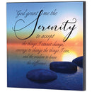 Dicksons Grant Me The Serenity To Accept The Things I Cannot Change Blue And Orange 12 x 12 Wood Decorative Wall Plaque Hanging Artwork