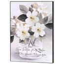 Dicksons He Fills My Life With Good Things - Psalm 103:5-16 x 12 Inch White MDF Wood Block Sign for Tabletop or Wall