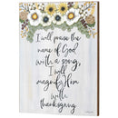Dicksons Praise The Name Yellow and White 12 x 16 Inch MDF Decorative Wall Art Plaque