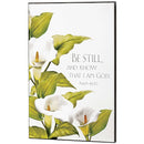 Dicksons Be Still And Know Green and White 12 x 17 Inch Wood Decorative Wall Art Plaque