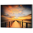 Dicksons Because Of Deep Compassion The Dawn From Heaven Will Break Upon Us Yellow And Brown 12 x 8 Wood Decorative Wall Plaque Hanging Artwork