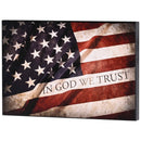 Dicksons In God We Trust American Flag 12 x 8 Inch MDF Decorative Patriotic Wall Sign Plaque