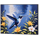 Dicksons My Soul Finds Rest - Psalm 62:1-16 x 12 Inch Blue MDF Wood Block Sign for Tabletop or Wall