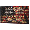 Dicksons Loved The World He Gave His Only Son Red, White, And Blue 18 x 10 Wood American Flag Decorative Wall Plaque Hanging Artwork Home Décor