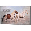 Dicksons You Will Go Out In Joy And Be Led Forth In Peace White And Brown 18 x 10 Wood Horse Themed Decorative Wall Plaque Hanging Artwork Home Décor