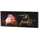 Dicksons He Will Be Our Peace, Micah 5:5, Multicolor 18 x 7 Inch MDF Wood Wall Art Plaque