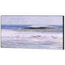 Dicksons Be Of Good Courage - Psalm 21:24-18 x 9 Inch Blue and Grey MDF Wood Block Sign for Tabletop or Wall