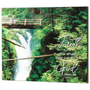 Dicksons Faith Is The Bridge Green and Brown 16 x 20 Inch Wood Decorative Wall Art Plaque