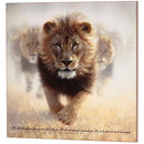 Dicksons He Will Never Leave You Or Forsake You Lion Yellow and Brown 20 x 20 Inch MDF Decorative Wall Sign Plaque