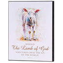 Dicksons Inspirational Christian Wall Hanging Plaque Décor for Home 10 x 8 Inch MDF Behold the Lamb of God