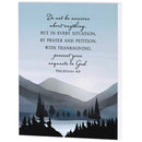 Dicksons Do Not Be Anxious, Philippians 4:6 Blue/Grey 10 x 8 Inch MDF Wood Wall Art Plaque