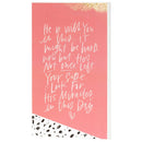 Dicksons He Is With You Pink and White 8 x 13 Inch Wood Decorative Wall Plaque