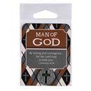 Dicksons Inspirational Christian Pocket Coin Cross Figurine Keepsake 1 Inch Zinc Alloy Man of God