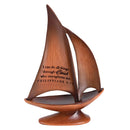 Dicksons I Can Do All Things Inspirational Woodgrain 8.5 x 5.2 Resin Decorative Collectible Figurine Sailboat Statue
