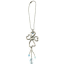 Dicksons Blessed Beyond Measure Teardrop Cross Shaped Silver 8 x 1.5 Metal Auto Dangle with Decorative Bookmark Card