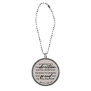 Dicksons Compass - Be Confident - Jeremiah 29:11 Philippians 4:13-6 Inch Brushed Silver Zinc Alloy Dangle Mirror Car Charm