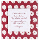 Dicksons World Against You, The Lord Is With You Red and White 10 x 10 Inch MDF Decorative Wall Sign Plaque