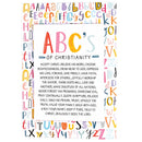 Dicksons ABC's Of Christianity White And Pink 11 x 14 Wood Double Layered Decorative Wall Plaque Hanging Artwork Home Décor