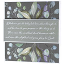 Dicksons Inspirational Dimensional Christian Wall Hanging Stacked Plaque Décor for Home 12 x 12 Inch MDF Botanical Whatever You Do