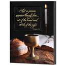 Dicksons Let A Person Examine Himself Eat Of The Bread Gold And Black 10 x 8 Wood Communion Themed Double Layered Decorative Wall Plaque Hanging Artwork Home Décor