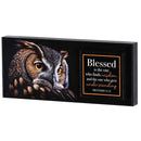 Dicksons Blessed Is The One, Proverbs 3:13, Black/Brown 9 x 4 Inches MDF Wood Stacked Wall Plaque