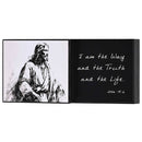 Dicksons I Am The Way Truth Life John 14:6 Black and White MDF Decorative Stacked Wall Plaque 9 x 4 Inch