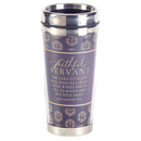 Dicksons Faithful Servant Plum Patterned 16 ounces Stainless Steel Travel Tumbler