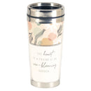 Dicksons Heart Of A Friend Cream and Orange 16 Ounce Stainless Steel Travel Tumbler
