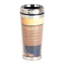 Dicksons Courage Faith Tested Strength Forged Lion 16 ounce Stainless Steel Travel Tumbler