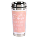 Dicksons Be A Deborah Spread The Word Orange and Silver Tone 16 Ounce Stainless Steel Travel Tumbler