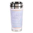 Dicksons Be A Mary Having Faith & Trust Blue and White 16 Ounce Stainless Steel Travel Tumbler