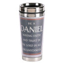 Dicksons Be A Daniel Having Faith Black and Grey 16 Ounce Stainless Steel Travel Tumbler