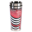 Dicksons Be Strong and Courageous Red and Black 16 Ounce Stainless Steel Travel Tumbler