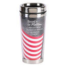 Dicksons Blessed Is the Nation Red, White, and Blue 16 Ounce Stainless Steel Travel Tumbler