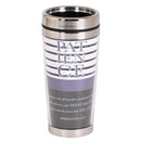 Dicksons Patience Humility Gentleness Accent Each Other With Love White, Black, And Purple 16 Ounce Stainless Steel Travel Mug Tumbler With Screw On Sliding Lid