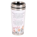 Dicksons Woman Of God I Know I Can Do All Things White And Pastel Pink And Yellow 16 Ounce Stainless Steel Travel Mug Tumbler With Screw On Sliding Lid