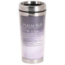 Dicksons Be Still And Know I Am God - Psalm 46:10-7 Inch - 16 Ounce Grey Stainless Steel and Plastic Insulated Travel Mug with Lid