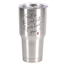 Dicksons Trust With All Your Heart Silver Tone 30 Ounces Stainless Steel Travel Tumbler