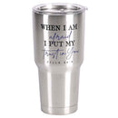 Dicksons Put My Trust In You Silver Tone 30 Ounces Stainless Steel Travel Tumbler