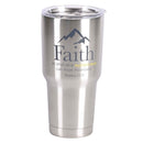 Dicksons Faith As A Mustard Seed Silver Tone 30 Ounces Stainless Steel Travel Tumbler