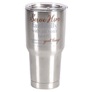 Dicksons Serve Him Faithfully Silver Tone 30 Ounces Stainless Steel Travel Tumbler