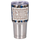 Dicksons Inspirational Christian Travel Tumbler Cup, Hot or Iced Beverage, 30 Ounce Stainless Steel With Sliding Lid Geometric Rejoice
