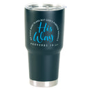 Dicksons We Have Many Plans His Way Super Size Black 30 Ounce Stainless Steel Travel Mug Drink Hot Cold Tumbler