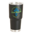Dicksons Lord Is Good Give Thanks Black 30 ounce Stainless Steel Travel Tumbler