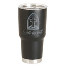 Dicksons Walk By Faith Black 30 ounce Stainless Steel Travel Tumbler