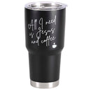 Dicksons All I Need Jesus And Coffee Black 30 Ounces Stainless Steel Travel Tumbler