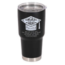 Dicksons Congrats Grad/May He Give You The Desire Of Your Heart And Make All Your Plans Succeed Black And White 30 Ounce 18/8 Stainless Steel Travel Mug Tumbler With Screw On Sliding Lid